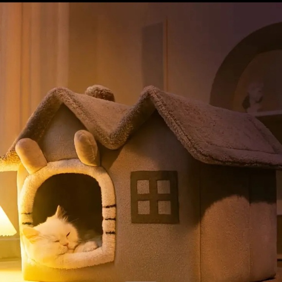 COPY - BRAND NEW!  Foldable Cat House W/ Removable Plush Cushion - Picture 5 of 7